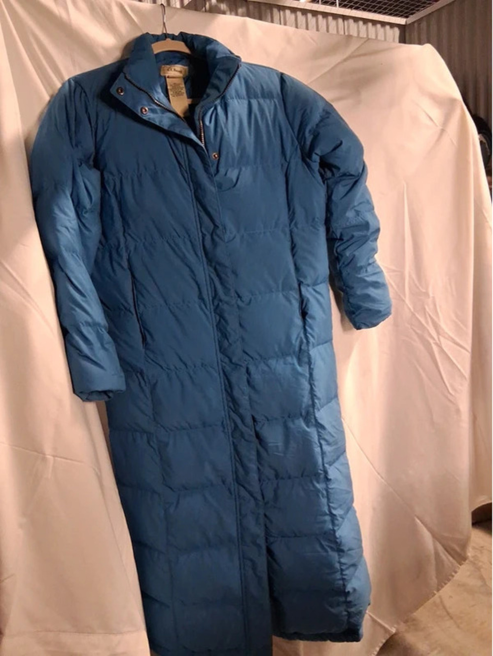 LL Bean Women’s blue Ultrawarm Long 80% Goose Down small Coat o2